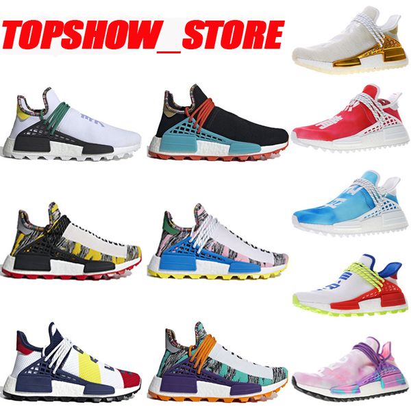 

human race running shoes for men women 3m reflective pharrell williams hu solar pack fashion designer sneakers trainers without box