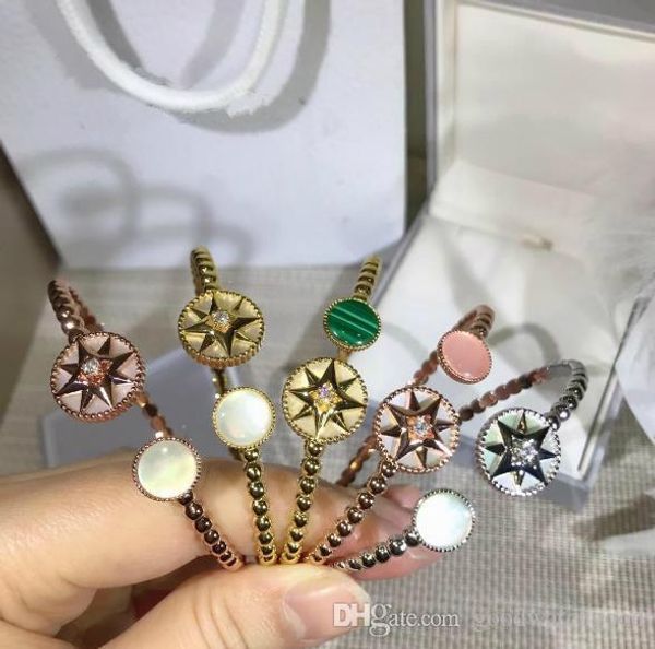 

european designer rose des vents bracelet compass rose star open hand bracelet d modelling women luxury bracelet valentine gift