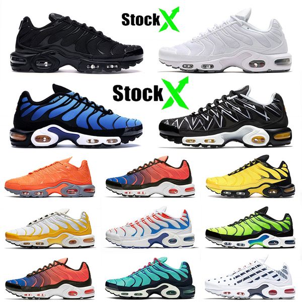 

Мужчины 2020 Tn Plus SE Накидки кроссовки Горячие Продаем Рубец Черный Белый Hyper Синий Shark Black STOCK X Мужские Кроссовки Кроссовки 40-46