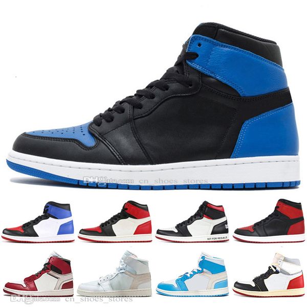 

new og 1 3 men basketball shoes chicago bred banned black toe royal blue shattered backboard 1s mens sports sneakers designer trainers