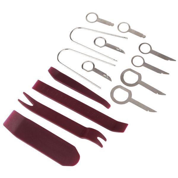 

14pcs/lot auto car repair tool set plastic interior door clip panel trim dash radio removal open car pry tool diy kit