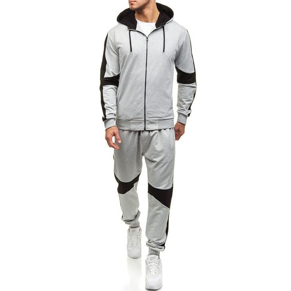 

2019 new mens tracksuit men hoodie higt quality mens clothing sweatshirt pullover casual tennis sport tracksuits sweat suits, Gray