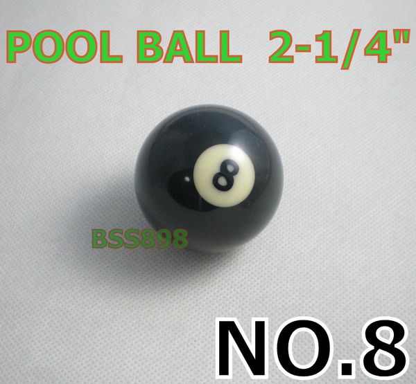 

new 1pcs black no.8 pool snooker billiard table cue ball 2-1/4" 57.2mm