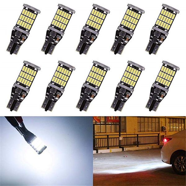 

10pcs/lot t15 4014 45leds turn signal lights brake lights reversing super bright w16w car auto canbus reverse light