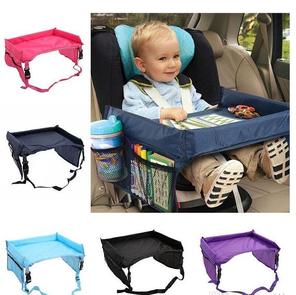 

baby toddlers car safety belt 5 color travel play tray waterproof folding table baby car seat cover harness buggy pushchair snack
