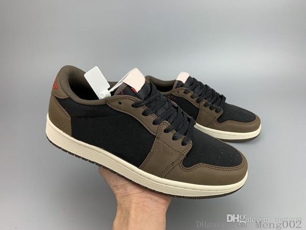 

travis 1 1s low og ts sp dark mocha basketball shoes men women 1s cactus jack sports sneakers 36-45