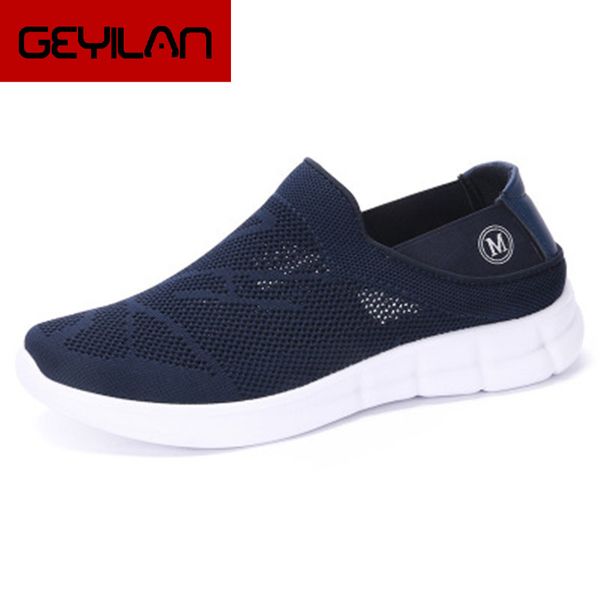 

summer fashion men casual shoes lightweight breathable men black blue sneakers mesh soft sole tennis mens shoes
