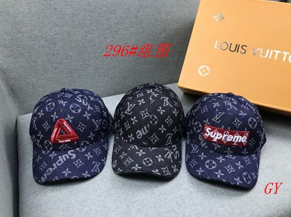 

brand hip hop baseball cap embroidered letter pattern hat men's designers hat baseball cap men's women's adjustable hat 08, Blue;gray