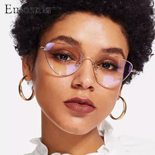 

emosnia unisex cat eye солнцезащитные очки modis feminino 2019 luxury brand женщины дизайнер солнцезащитные очки маленький прозрачный, White;black