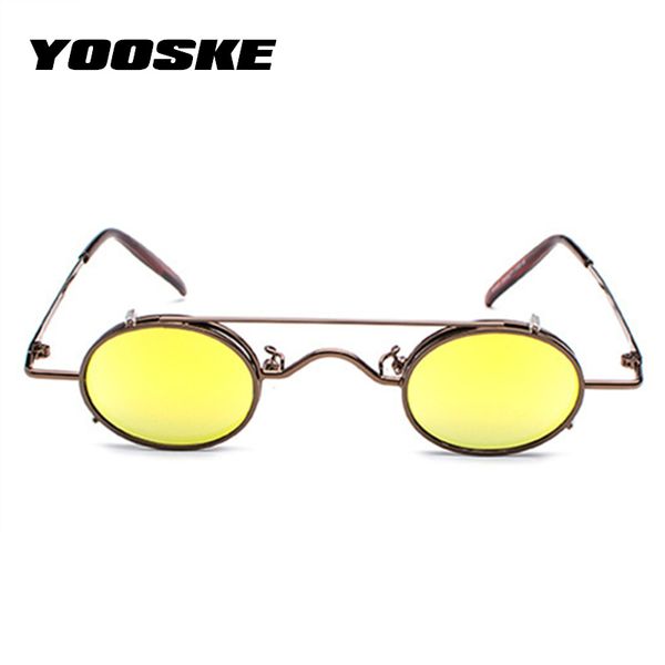 

yooske steampunk sunglasses women men removable dual-use light retro punk sun glasses fashion designer metallic eyewear, White;black