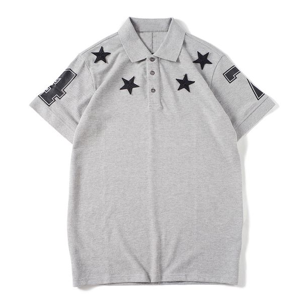 

famous mens stylist polos men women polo t shirt fashion summer mens stylist tees black white grey, White;black