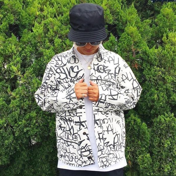 

supreme 19ss box logo cdg printed canvas chore пальто куртки мужчины женщины повседневная street hip hop куртки простой coat мода спорт outw, Black;brown