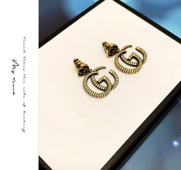 

vintage stud earrings matte golden alphabet virgin mary stud earrings simple fashion jewelry for women, Golden;silver