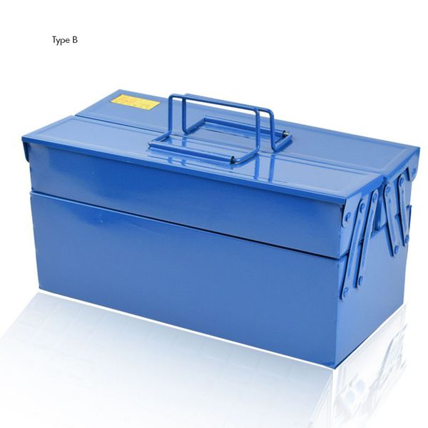 

metal toolbox portable 3-tray cantilever steel tool box tool storage organizers for home electrician hardware repair 34x16x15cm