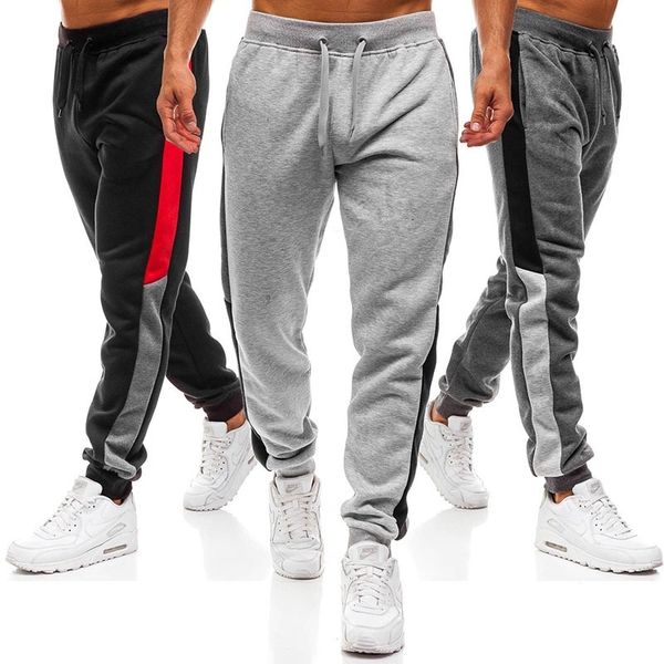 

zogaa men joggers guys boys cotton casual full length sweatpants male loose solid color workout gym casual pants 2019 sale, Black