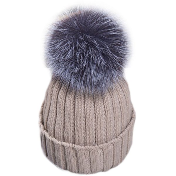 

15cm casual gorros hats fur women knitted beanies hat with ball winter warm crochet pom poms caps thick female woolen cap, Blue;gray