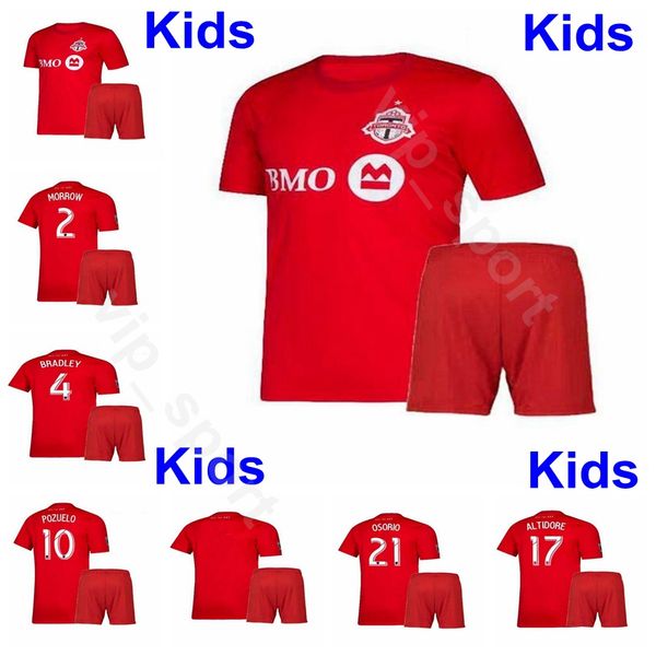 

Youth Toronto FC Soccer Jersey 19-20 Kids Set POZUELO ALTIDORE BRADLEY OSORIO HAMILTON DELEON MORROW CHAPMAN Football Shirt Kits Uniform
