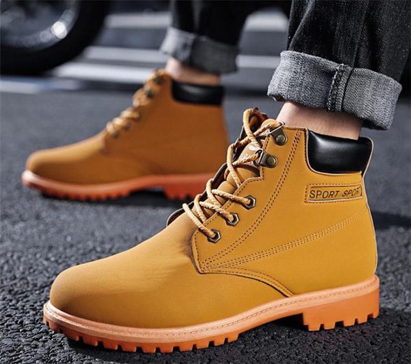 

retro high-belt thick-soled wear-resistant men's motorcycle boots, Black