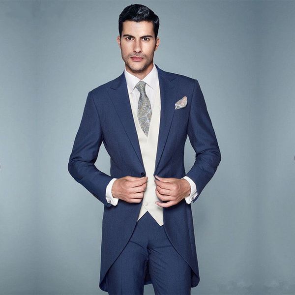 

new men's suit custom size coat + pants + vest, style men's wedding tailcoats bridegroom suits groom tuxedos man suit, White;black