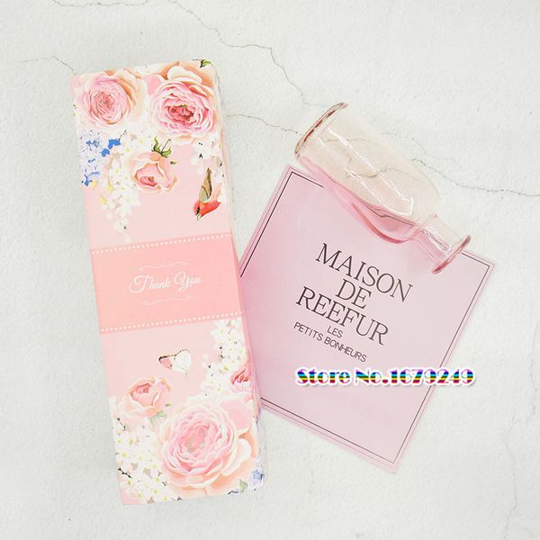 

21x7.3x5cm pink flower paper box// cosmetic/ gift /biscuits / boxes packing box 100pcs/lot