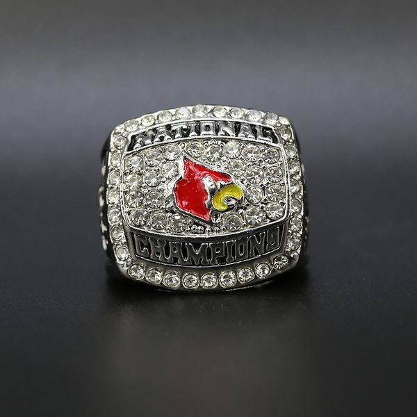 

2013 l o u i s v i l l e university football national championship ring with wooden display box case fan gift wholesale customization, Golden;silver