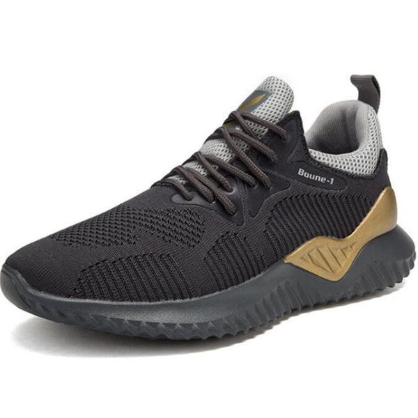 

laidilangtu designer new 2019 male sneakers shoes fashion casual breathable men's shoes non-slip wild casual men's 39-46, Black