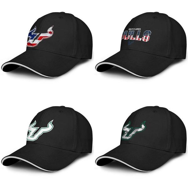 

south florida bulls gray camouflage logo black mens and womens trucker cap cool fitted golf sports fashion baseball team trendy hats 3d, Blue;gray