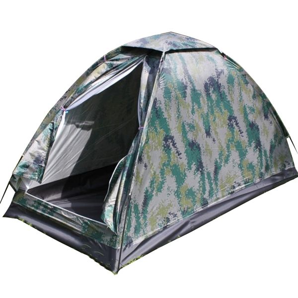 

outdoor camouflage tent beach tent camping for 1 person single layer polyester fabric waterproof tents carry bag