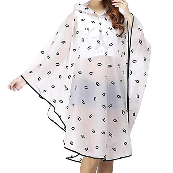 

hooded raincoat women reusable rain poncho rain coat jacket packable long rainwear white