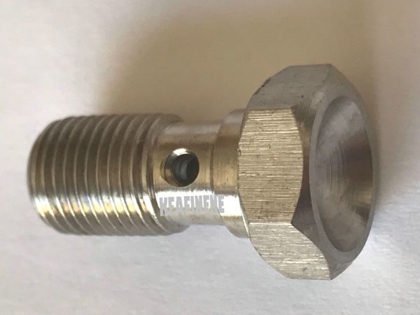 

m10 x 1.0 and m10 x1.25 metric stainless steel banjo bolt 20mm long