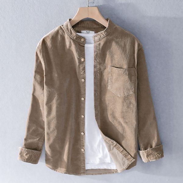 

2020 suehaiwe's brand cotton shirts men long sleeve corduroy shirt for men fashion comfortable shirt mens chemise overhemd, White;black