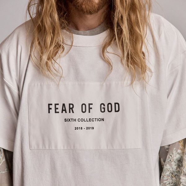 

FOG Fear of God 6th Collection TEE Хип-Хоп Простая Улица Скейтборд Футболка Лето Мужчины Женщины