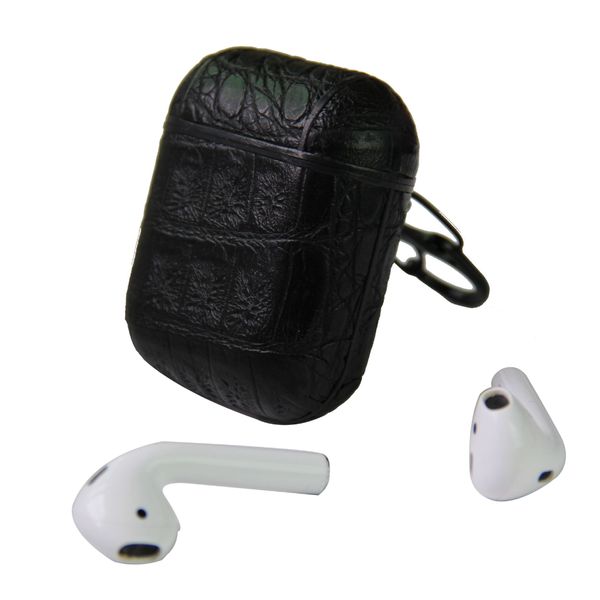 

designer airpods case suitable for airpods1 / 2 wireless bluetooth headset case fashion tide brand leather anti-fall shell--