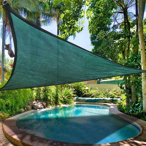 

11.5''triangle sun shade sail patio deck outdoor canopy cover uv blocking green