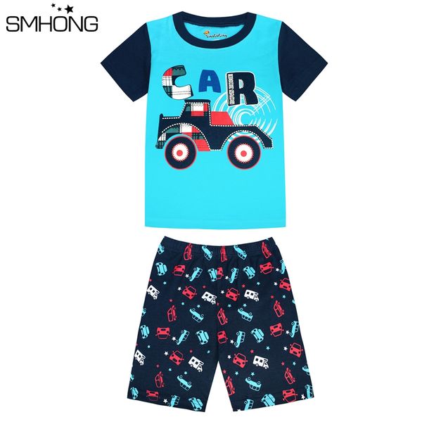 

SMHONG Children's Pajamas Set Summer Short Sleeved Boy Car Pyjamas Girls Cartoon Home Clothes Children's Sleepwear Clothes Set