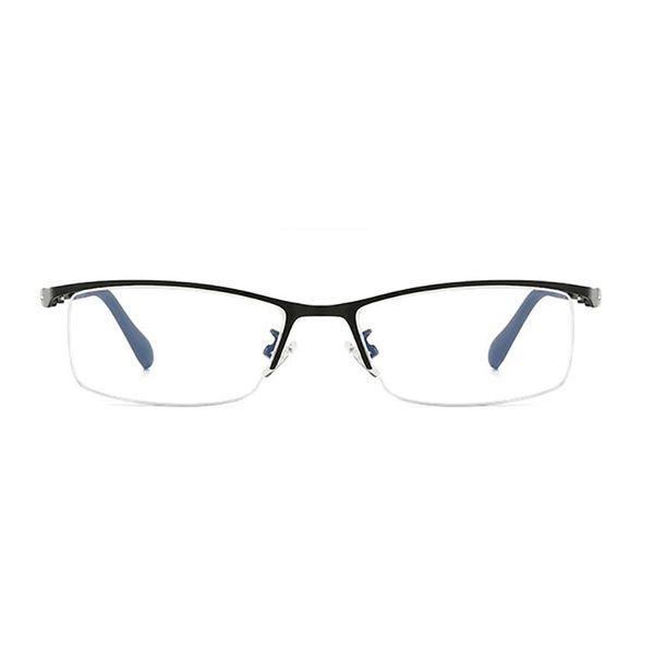 

browline frame glasses men style alloy glasses frame spring hinges anti blue ray spectacles selling eyeglasses, Black