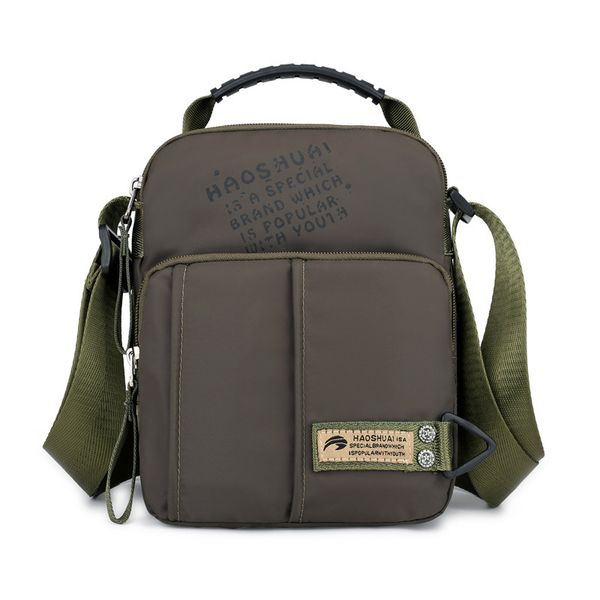 

men's nylon shoulder messenger handle bags multi-pocket pouch travel handbag cross body tote bag