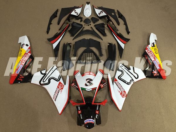 

New injection mold ab motorcycle fairing kit fit for aprilia r v4 1000 2009 2014 r v4 09 10 11 12 13 14 body fairing cu tom white 3