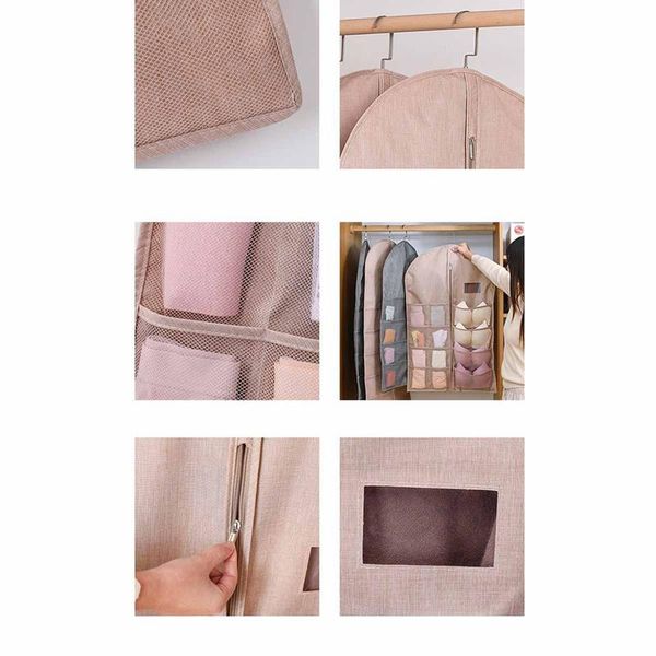 

оксфордская ткань настенная сумка для хранения двухстороннее нижнее белье бюстгальтер носки отделка сумка средний бюстгальтер носки сумка дл