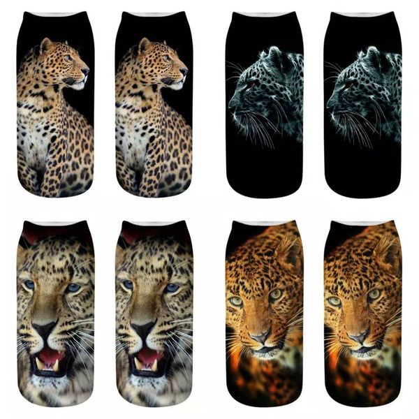 

3d print leopard socks for men women designer leopards animal slipper socks animals cheetah trendy casual sock slippers love gift eur35-44, Black;white
