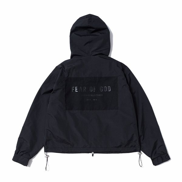 

мужские ветровки куртка fog страх god 6th с капюшоном вскользь oversize куртки пальто бесплатной доставки, Black;brown