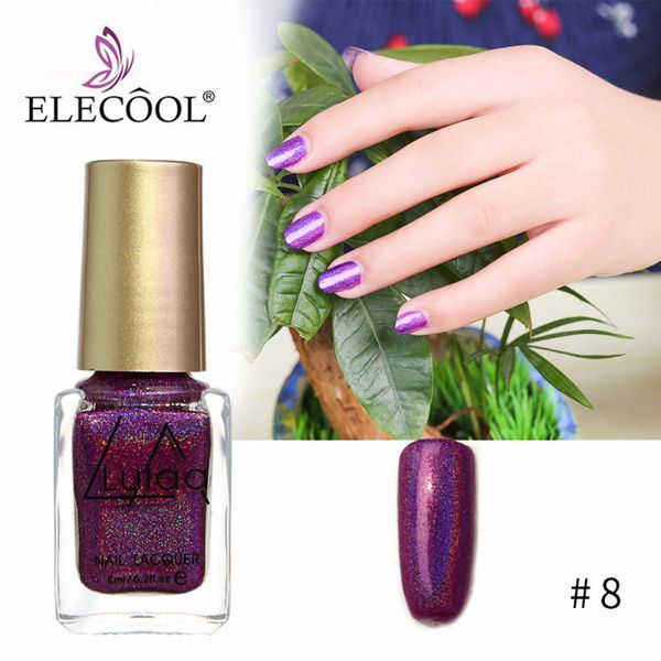 

holographic laser purple nail polish mirror glitter hybrid varnish stamping gel nail art lacquer polish sets vernis ongle tslm1