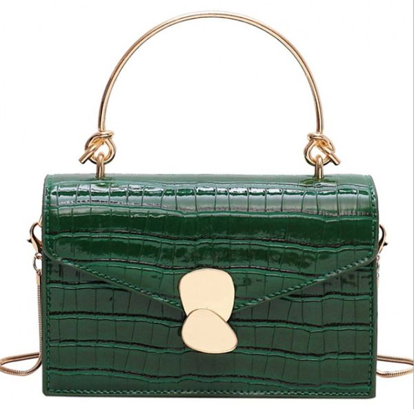 

women fashion stone pattern pu leather shoulder messenger bag lady crossbody female crown evening bags with chain