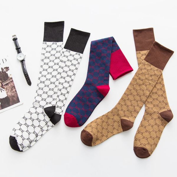

Full gg letter ock fa hion week autumn and winter new product upport ho iery cotton high tube ock whole ale