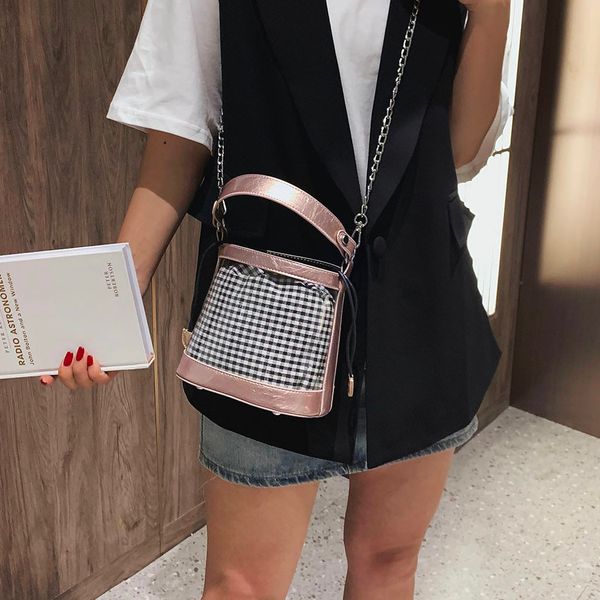 

ishowtienda handbag bags for women 2019 bucket lattice leather waterproof crossbody messenger shoulder bags bolsa feminina #g4