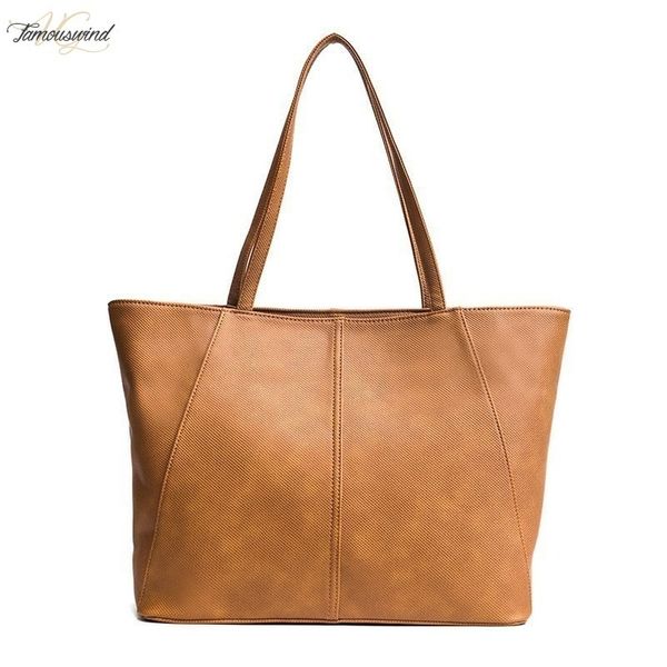 

2020 new bag fashion brown for women pu leather handbag brief shoulder bag large capacity handbags tote design bag