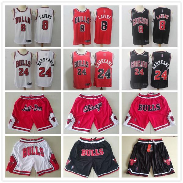 

mens chicago bulls throwback jerseys 24 8 zach lavine lauri markkanen basketball shorts black basketball jersey red, Black;red