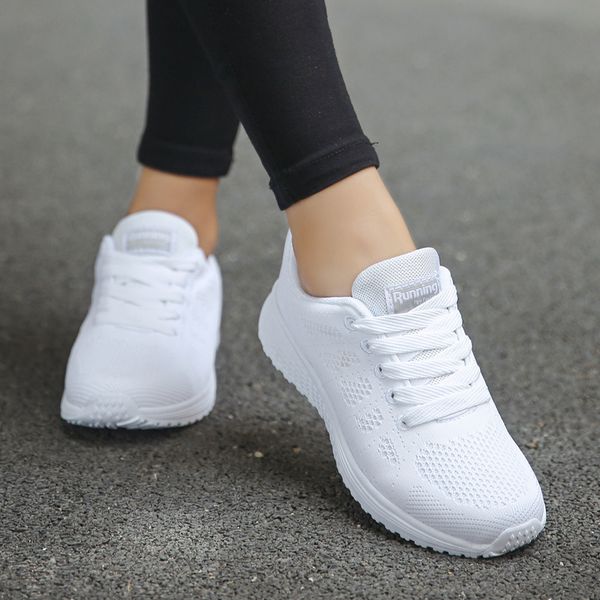 

sneakers women sport shoes lace-up beginner rubber fashion mesh round cross straps flat sneakers running shoes casual pink