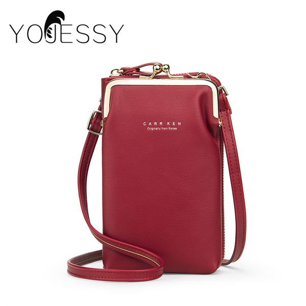 

yojessy women bag phone pocket pu leather ladies crossbody bags purse female messenger bag 2105