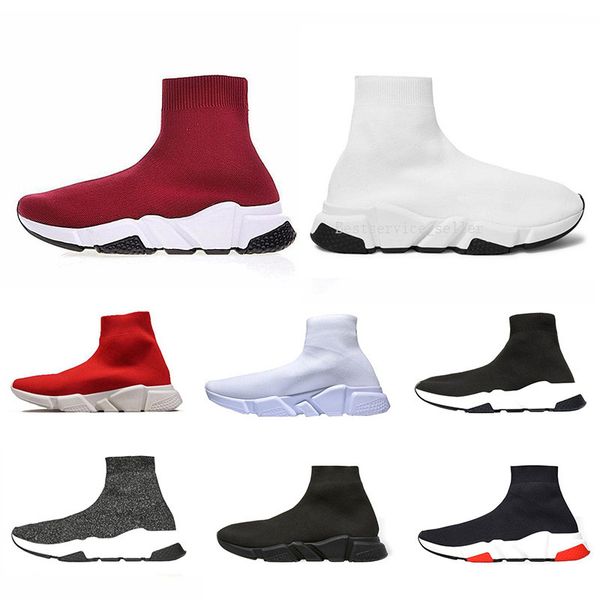 

Best Quility New Designer socks Mens and Women Fashion shoes Sneakers Triple Black Red white Speed Runner Fashion shoes Flat Trainer 36-45